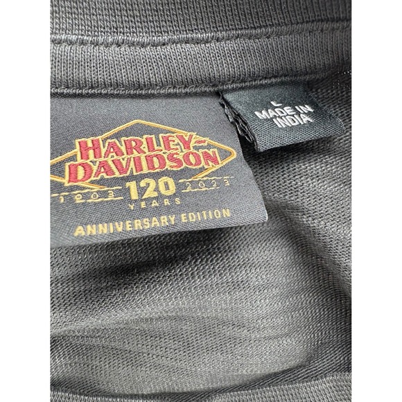 Harley Davidson Shirt Mens Large 120th Anniversary Edition Long Sleeve Gray - Picture 7 of 13